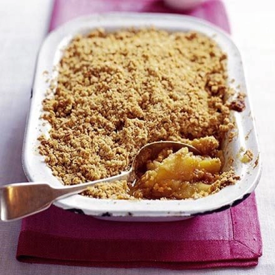 Apple flapjack crumble