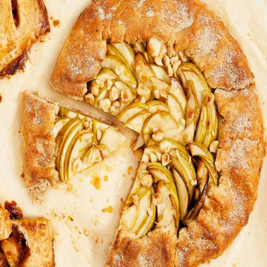 Apple & hazelnut galette