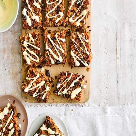 Carrot cake fridge flapjacks