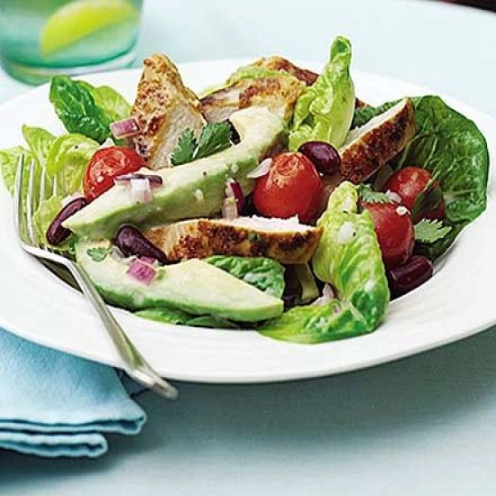 Cumin chicken & avocado salad