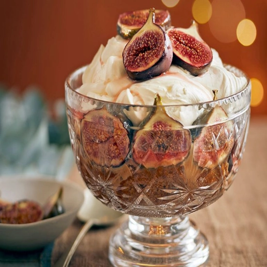 Fig & ginger caramel trifle
