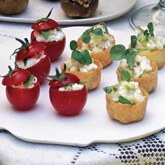 Goat's cheese-stuffed tomatoes