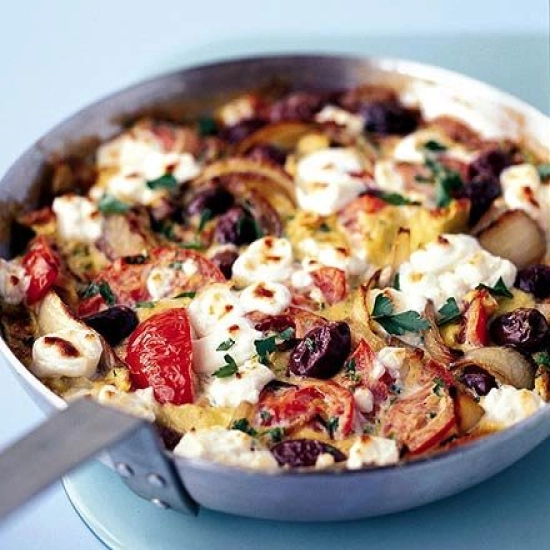 Greek salad omelette