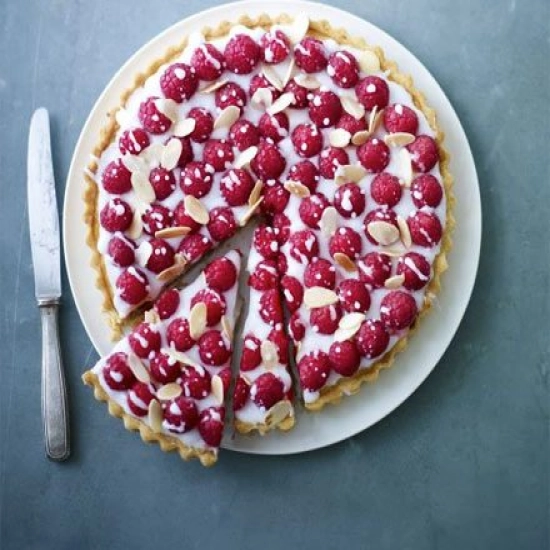 James Martin's double raspberry bakewell tart