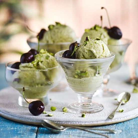 Pistachio & rose water kulfi