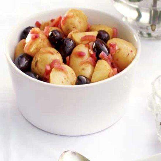 Potato, red onion & olive salad
