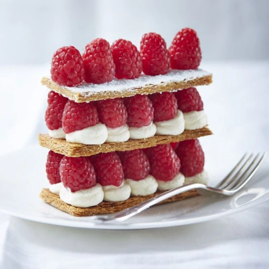 Raspberry millefeuilles