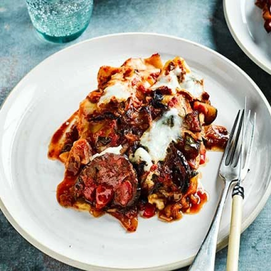 Slow-cooker vegetable lasagne