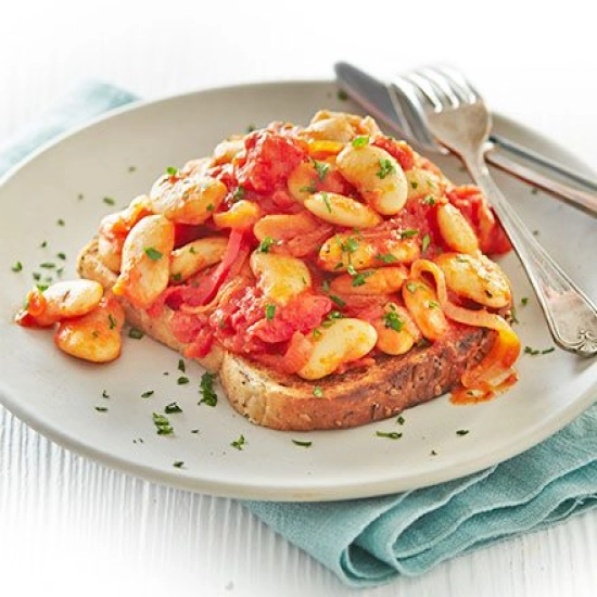 Smoky beans on toast