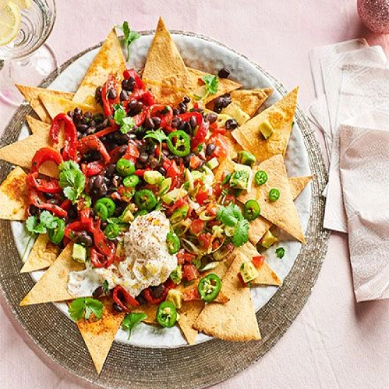 Smoky veggie nachos