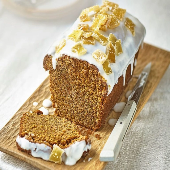 Vegan ginger loaf cake