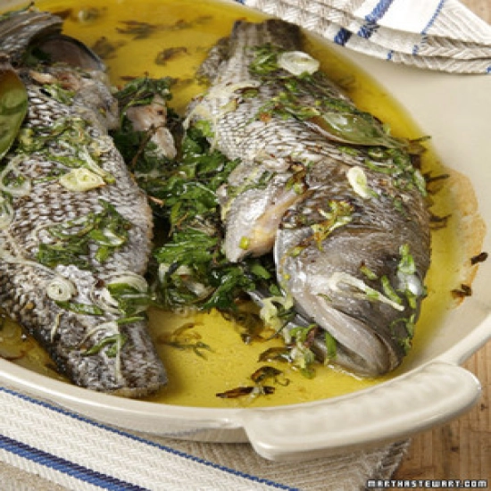 Whole Roasted Sea Bass