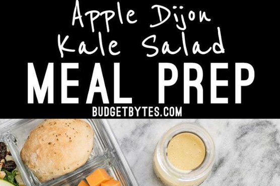 Apple Dijon Kale Salad Meal Prep