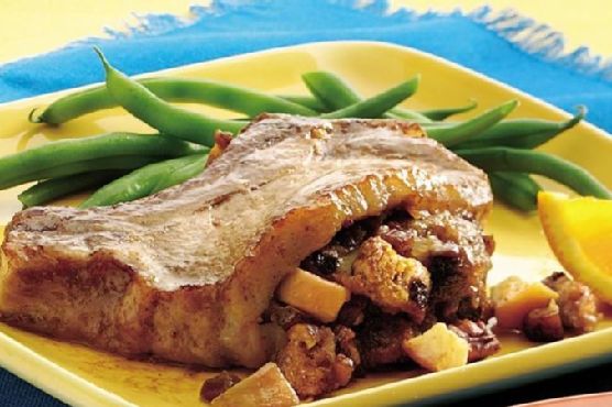 Apple-Glazed Stuffed Pork Chops