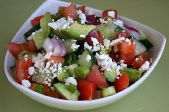 Avocado- Cucumber Tomato Salad