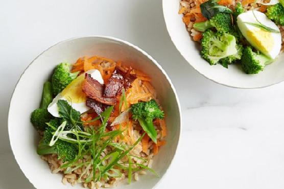 Bacon and Broccoli Rice Bowl