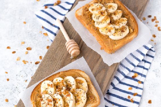 Banana Toast with Granola and Honey