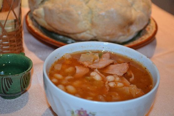 Bean and pork barrel soup