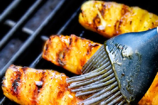Caramelized Grilled Pineapple with Brown Sugar Orange Glaze