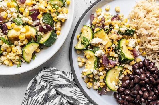 Charred Corn and Zucchini Salad