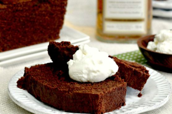 Chocolate Stout Pound Cake with Whiskey Cream