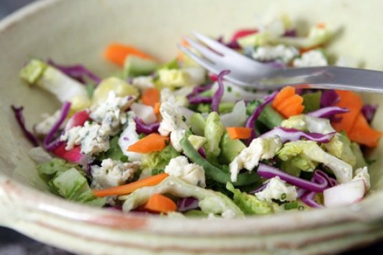 Chopped Vegetable Salad With Lemon-garlic Dressing