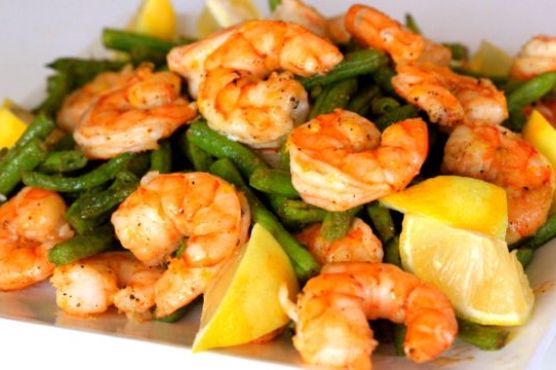 Clean Eating Roasted Shrimp and Green Beans