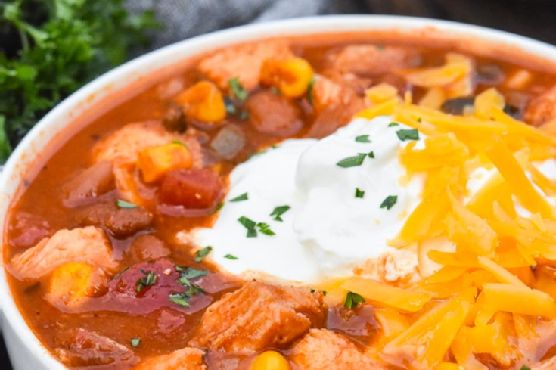 Crockpot Chicken Chili (Comfort Food!)