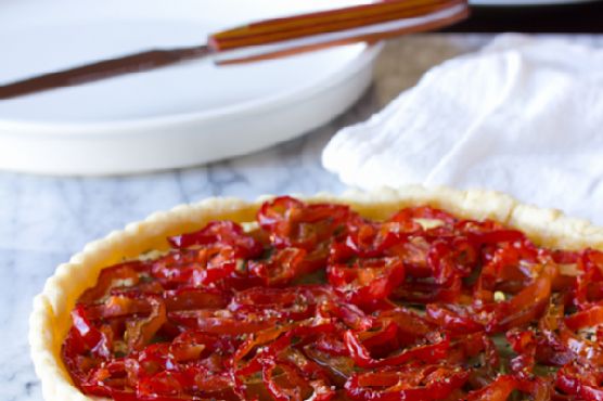 Goat Cheese Red Pepper Tart