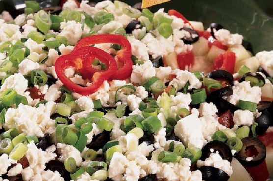 Greek Layered Dip with Pita Crisps