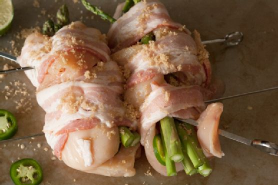 Grilled Bacon-Wrapped Stuffed Chicken Breasts