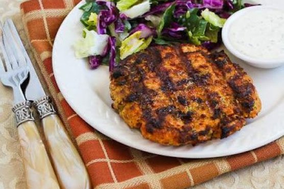Grilled Fresh Salmon Burgers with Caper Mayonnaise