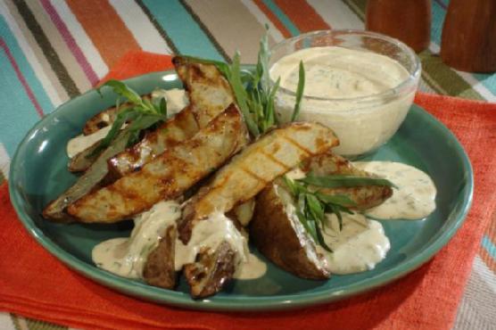 Grilled Steak Fries with Malt Vinegar Aioli