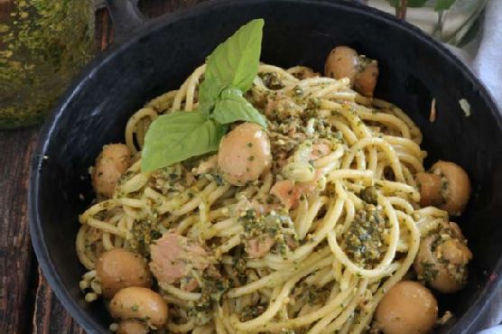Pesto Pasta with Tuna