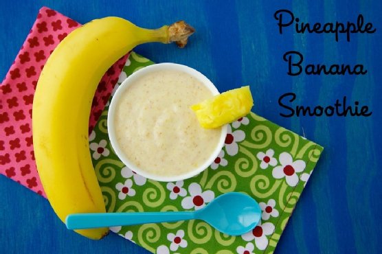 Pineapple, Banana Yogurt Smoothie