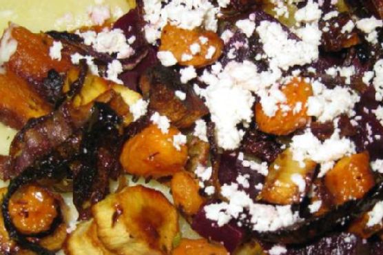 Polenta With Roasted Winter Vegetables