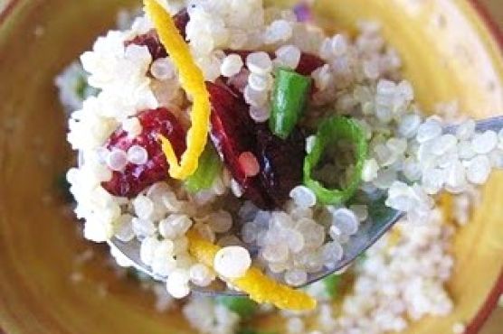 Quinoa Salad With Cranberries, Scallions & Orange Rind