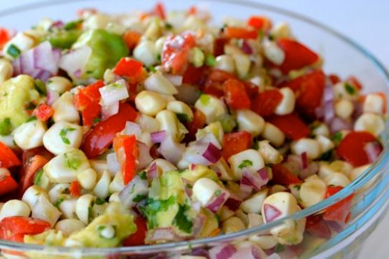 Raw Corn And Avocado Salad