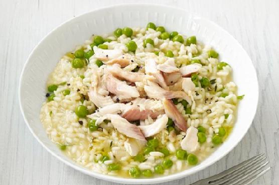 Rice and Peas with Trout