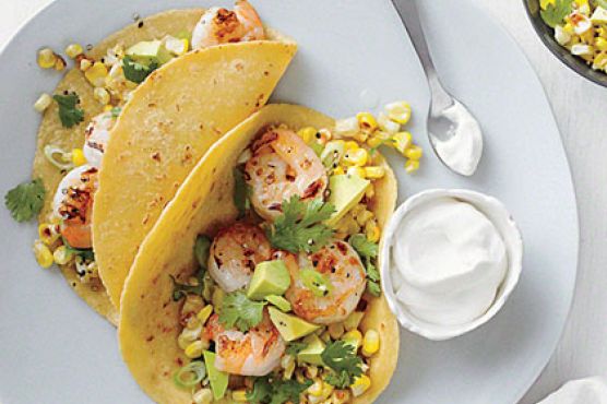 Shrimp Tacos with Corn Salsa