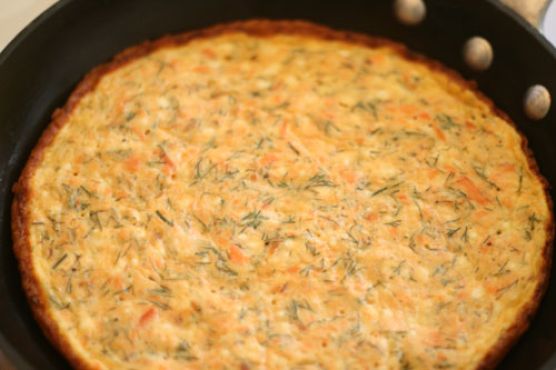 Smoked Salmon, Dill and Goat Cheese Frittata